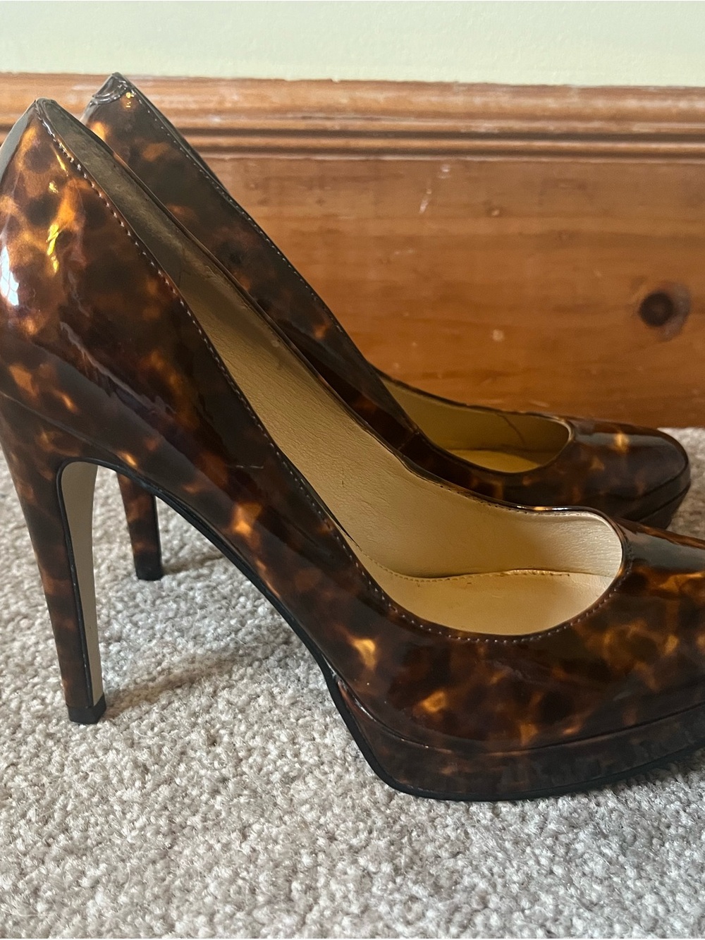 Marc Fisher Tortoiseshell Patent Pumps